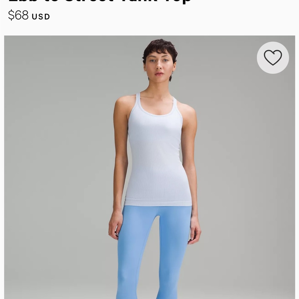 Lululemon Women’s Ebb to Street Tank Top Light Blue Pastel 4